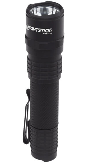Nightstick USB320 USB Rechargeable EDC Flashlight  Black Anodized 320 Lumens White LED