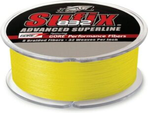 SUFIX 832 BRAID 15LB HI-VI YEL 150Y